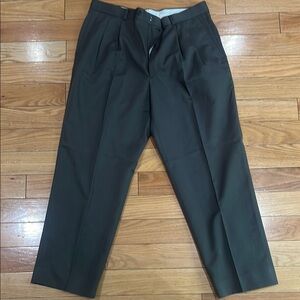 Black Formal Dress Pants with Flat Front and Straight Leg